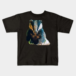 Badger - Woodland Themed Kids Room, Funny Gifts For Forester, Cute Animals Kids T-Shirt